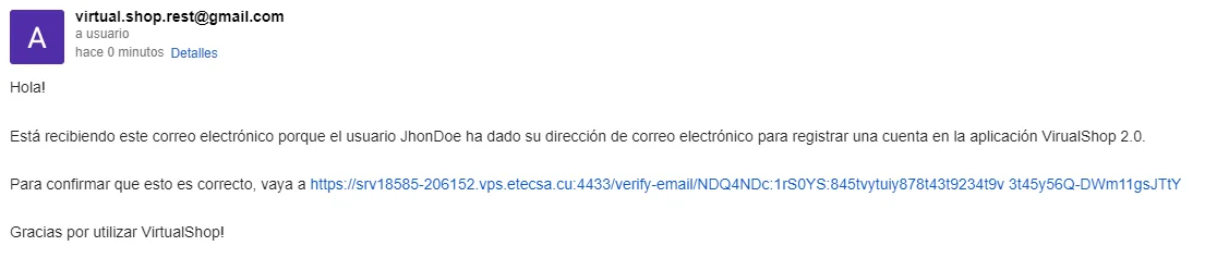 Correo de confirmación